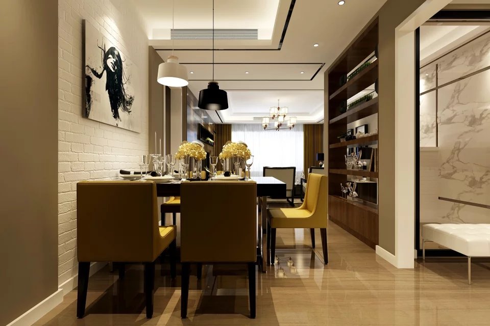 餐厅图片来自成都居然之家高端设计中心在成都140平现代简约风格的分享