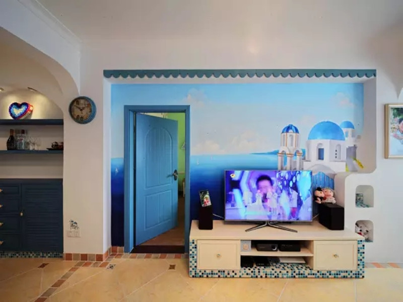 地中海 二居 白领 收纳 旧房改造 小资 客厅图片来自沙漠雪雨在100平米浪漫地中海幸福美家的分享