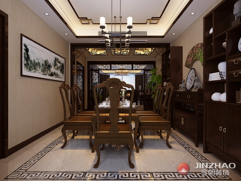 中式 餐厅图片来自阿布的小茅屋15034052435在阳光汾河湾167平米-- 中式的分享