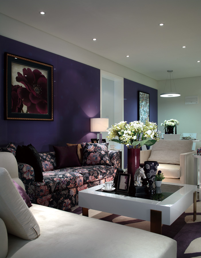 简约 紫色 高贵 优雅 客厅图片来自北京合建高东雪在紫色为主的简约风格的分享