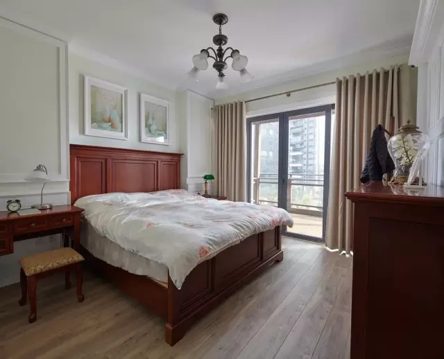 美式风格 四居 卧室图片来自实创装饰上海公司在160㎡恬静美式四居的分享