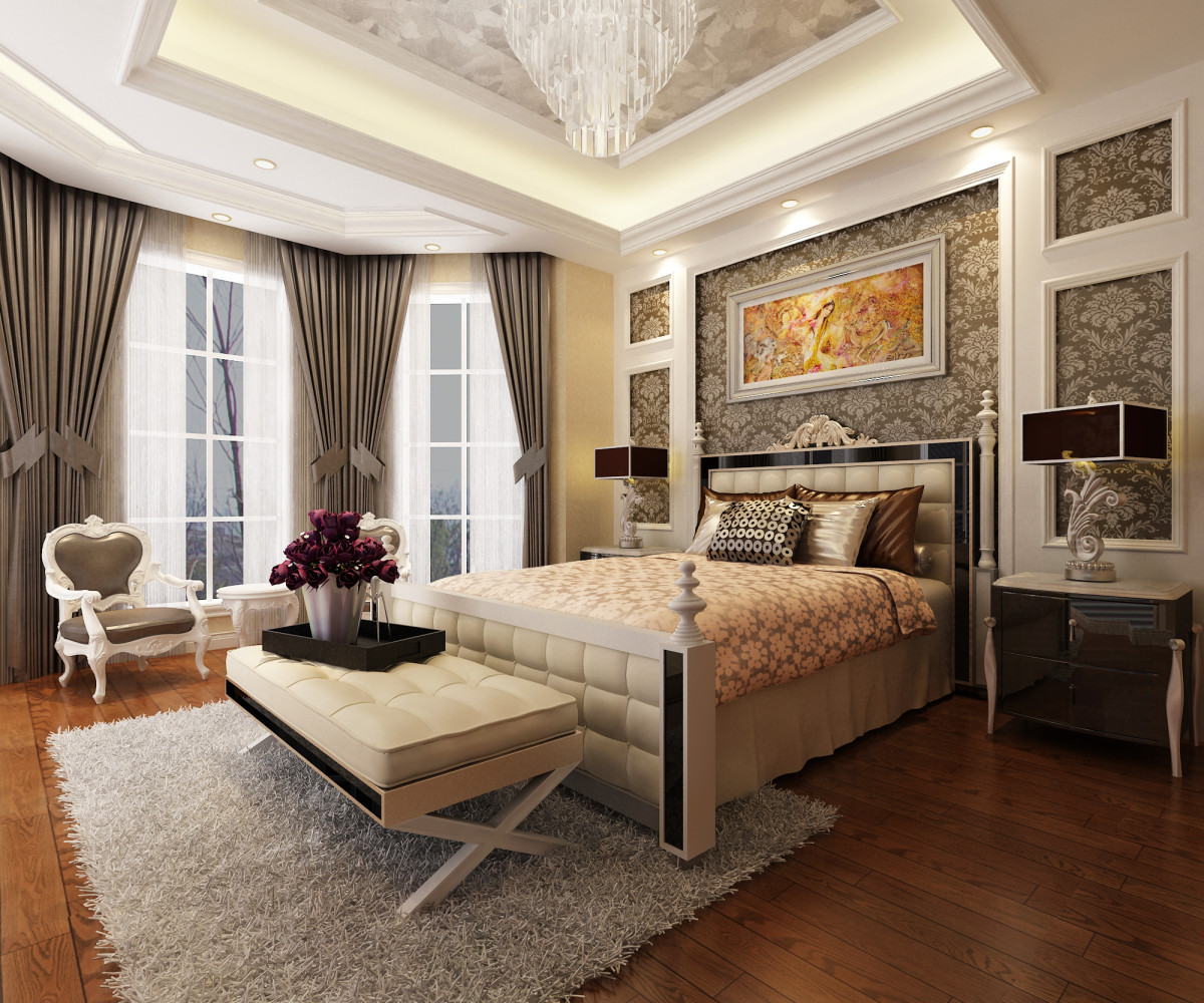 新古典 四室 卧室图片来自日升装饰公司在曲江兰轩150平米新古典风格的分享