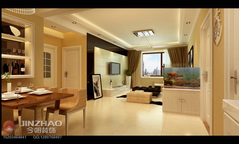 三居 客厅图片来自152xxxx4841在坤泽十里城 125平现代的分享