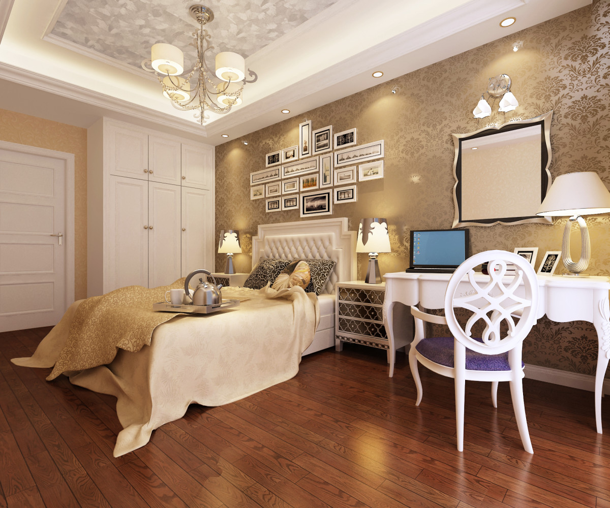 新古典 四室 卧室图片来自日升装饰公司在曲江兰轩150平米新古典风格的分享