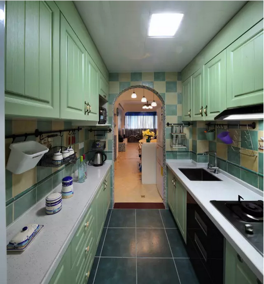 地中海风格 大爱城 两居室装修 毛坯房装修 厨房图片来自小户型装修案例在100平米地中海风的分享