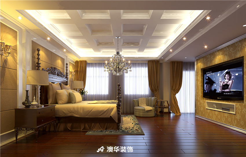 欧式 别墅 收纳 软装 家具 卧室图片来自澳华装饰-郭蕾在百瑞景--古典欧式，意蕴悠长的分享