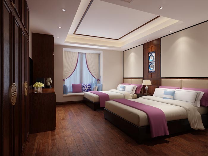中式 四室 卧室图片来自日升装饰公司在金泰假日花城155平米中式的分享