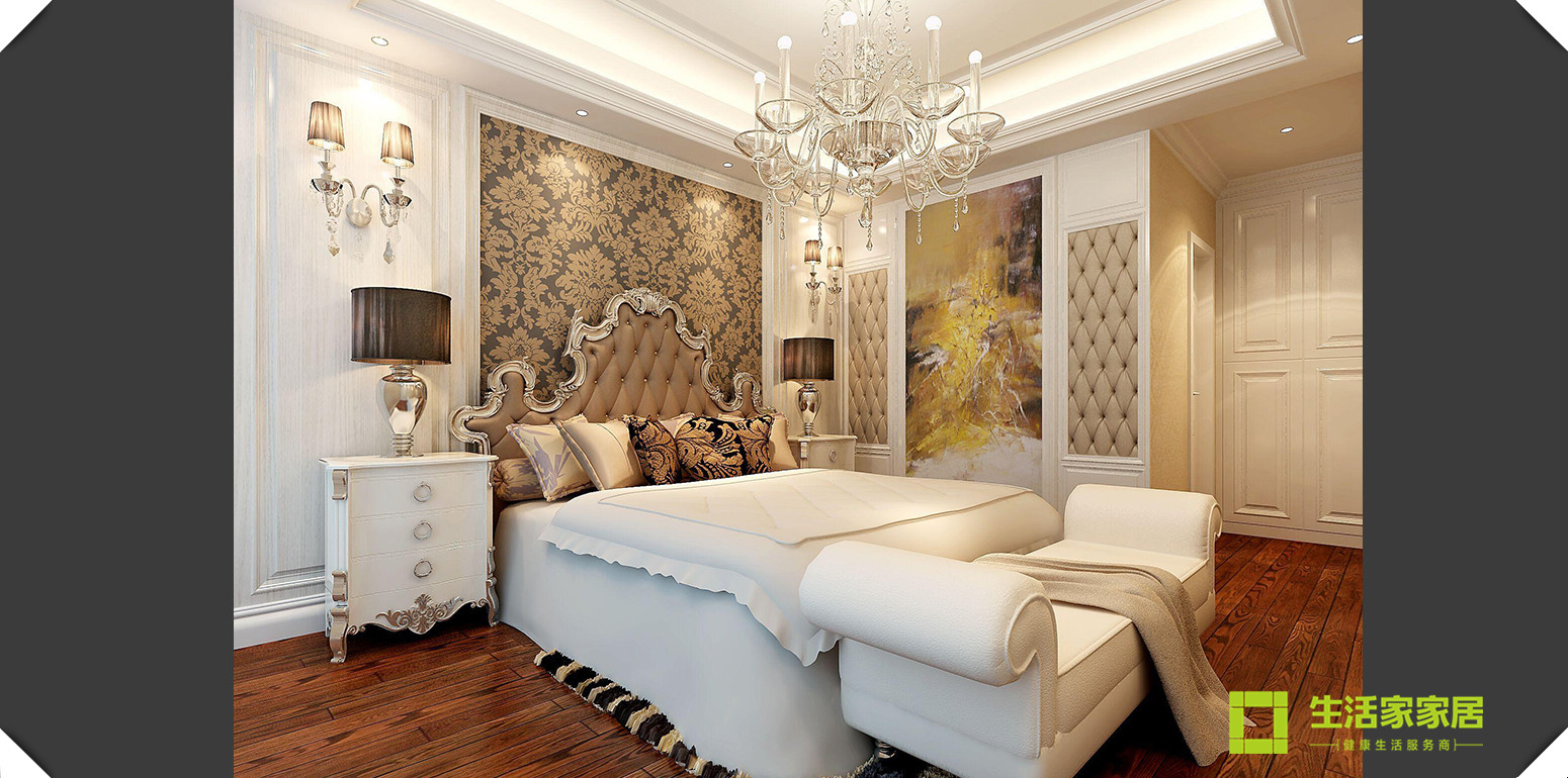 卧室图片来自天津生活家健康整体家装在新梅江锦绣里欧式装修效果案例的分享