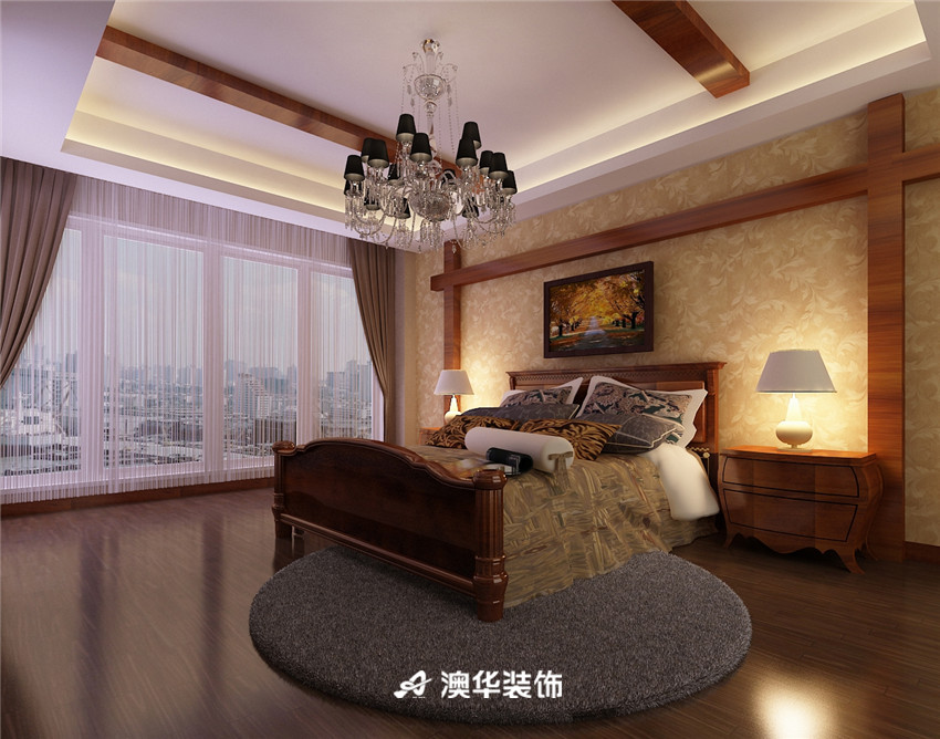 新中式 三居 收纳 80后 屏风 隔断 卧室图片来自澳华装饰-郭蕾在东湖天下--演绎现代东方之美的分享