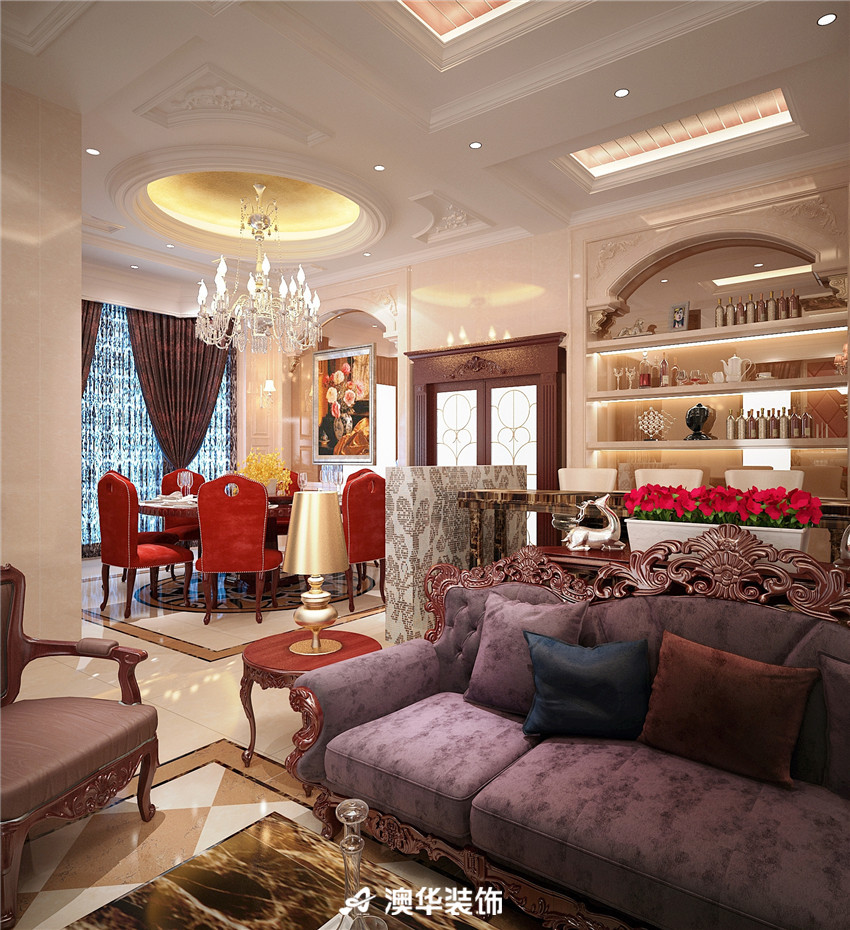 别墅 新古典 混搭 欧式 客厅图片来自澳华装饰-潘慧在保利十二橡树--浓情新古典的分享