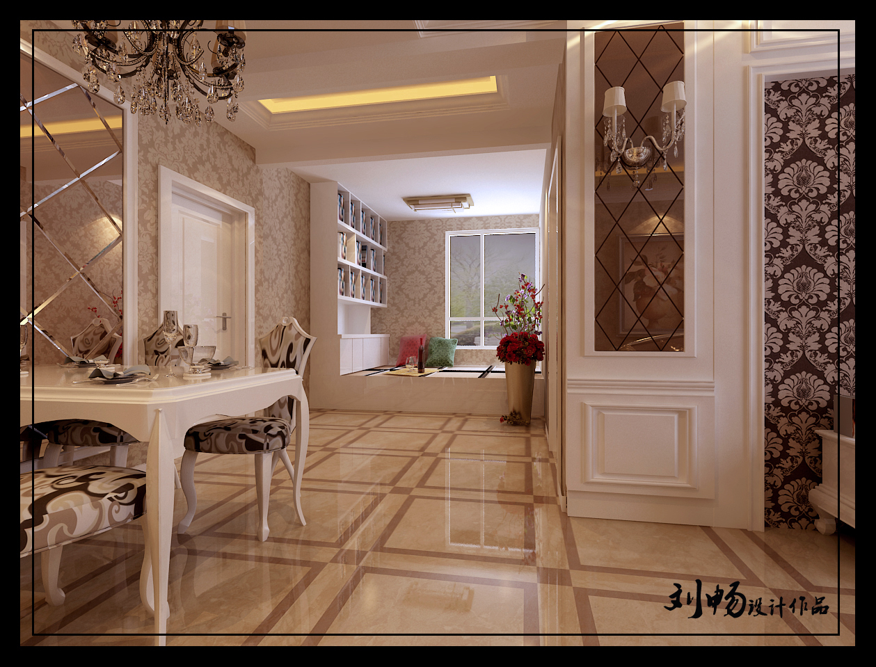 二居 星汇蓝海 欧式风格 客厅图片来自百家设计小刘在越秀星汇蓝海95平欧式风格的分享