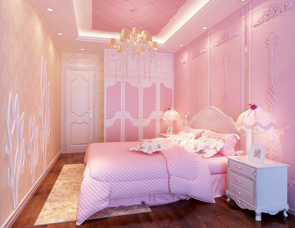 粉色卧室 装修设计 公主梦 大成日盛 装饰设计图片来自北京大成日盛在粉色卧室装修 少女心爆棚的分享