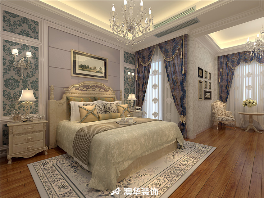 简约 欧式 三居 小资 卧室图片来自澳华装饰-曹俊在汤逊湖壹号--古典欧式，贵气当然的分享