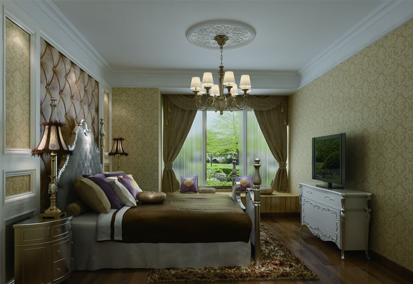 美式 别墅 白领 收纳 80后 小资 卧室图片来自实创装饰百灵在香悦四季200平米装修设计的分享