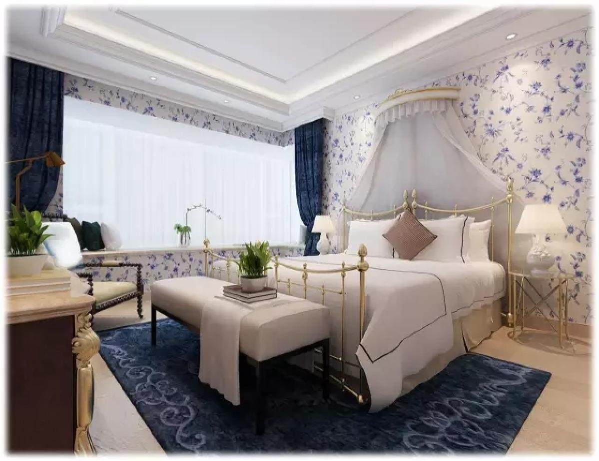 法式 日升装饰 设计公司 卧室图片来自日升嬛嬛在260平 打造私人浪漫法式风的分享