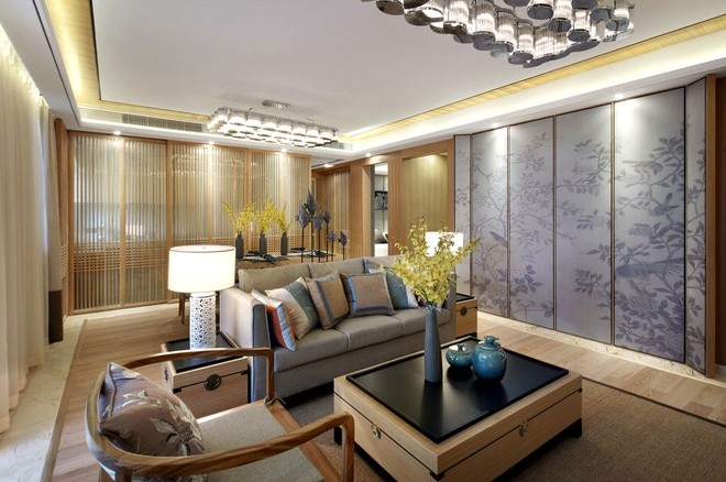 三居 客厅图片来自陈小迦在101平现代中式风格案例的分享