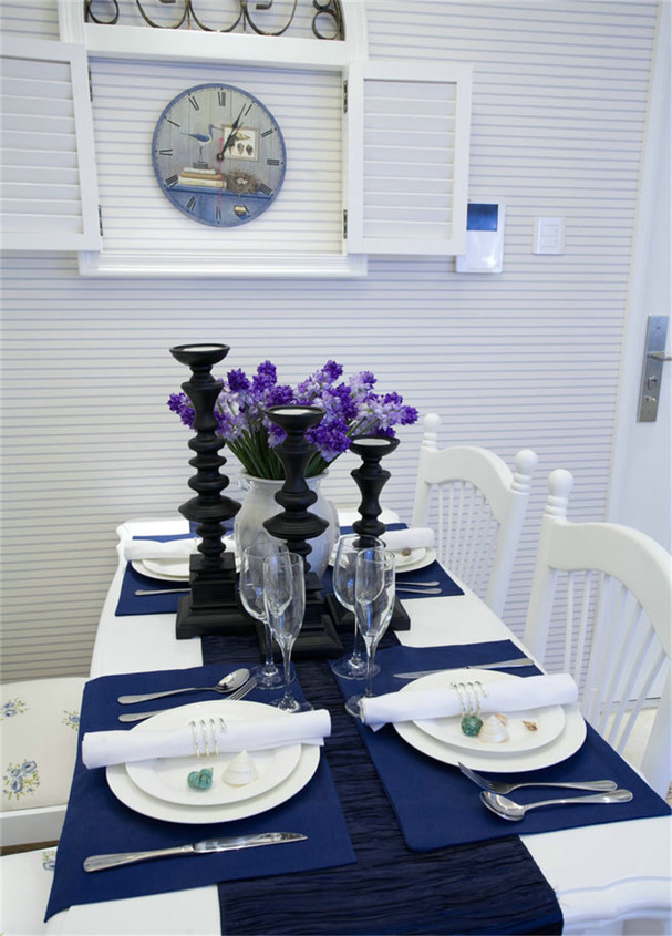 三居 地中海 蓝色 餐厅图片来自日升装饰公司在凯旋城136地中海3居的分享