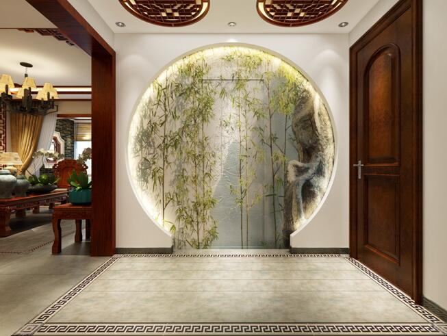三居 旧房改造 新中式 玄关图片来自北京轻舟装饰公司在瑞和国际的分享