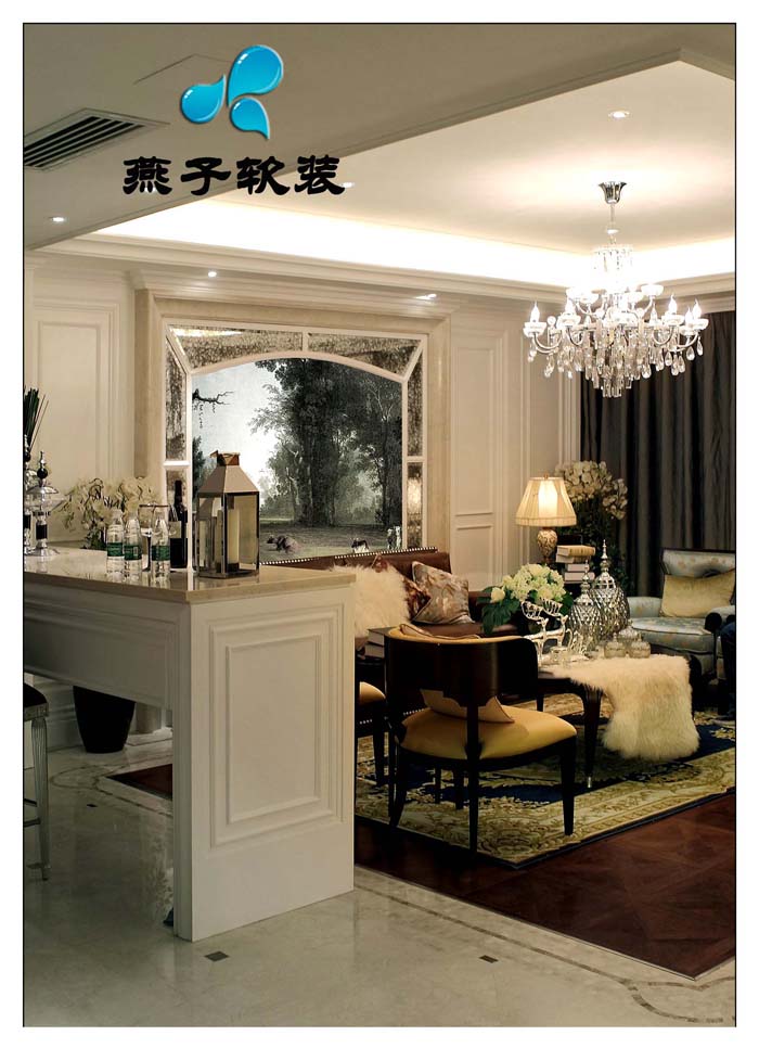 软装设计 新古典 客厅图片来自燕子软装在逸泉庄园的分享