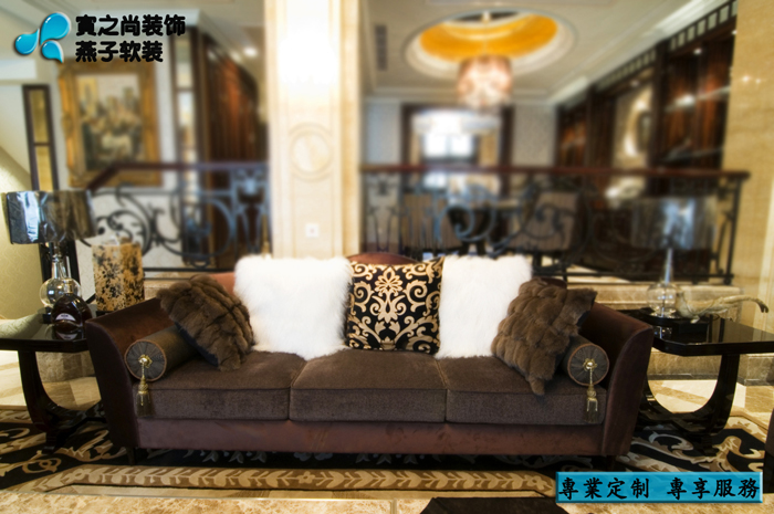 别墅 软装设计 定制家具 新古典 客厅图片来自燕子软装在南通样板房/奢华之风来袭……的分享