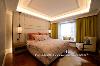 卧室：以白色、暖黄色为主色调，局部点缀一些金色。