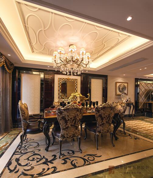 简约 欧式 田园 混搭 收纳 旧房改造 80后 小资 三居 餐厅图片来自杭州高度国际装饰设计在绿城田园牧歌-189平方欧式风格的分享
