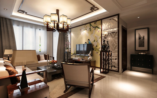 二居 新中式 嘉年华装饰 世纪江尚 108平 客厅图片来自武汉嘉年华装饰在打造魅力新中式雅居的分享