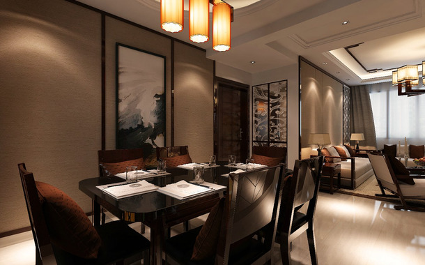 二居 新中式 嘉年华装饰 世纪江尚 108平 餐厅图片来自武汉嘉年华装饰在打造魅力新中式雅居的分享