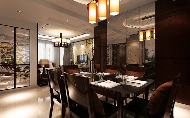 二居 新中式 嘉年华装饰 世纪江尚 108平 餐厅图片来自武汉嘉年华装饰在打造魅力新中式雅居的分享