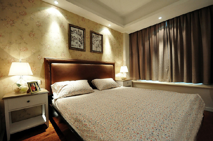 卧室图片来自广州泥巴公社装饰小方在简约美式清新居*雍景湾的分享