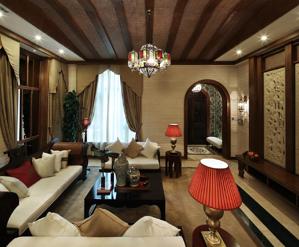 东南亚 别墅 小资 80后 客厅图片来自上海倾雅装饰有限公司在中航翡翠城的分享