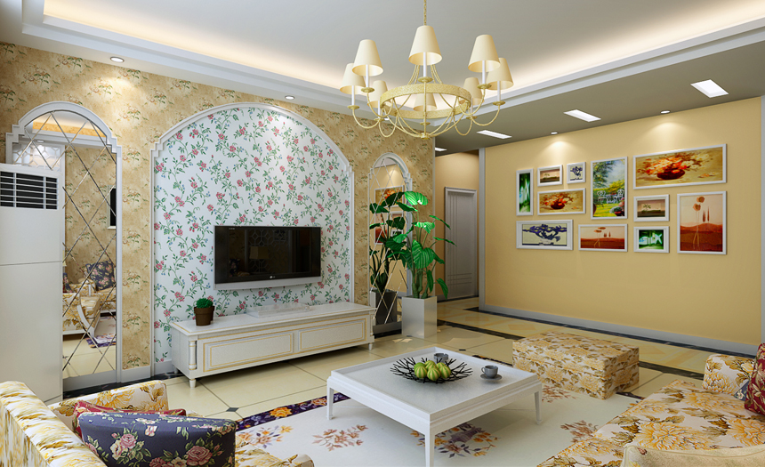 田园 收纳 旧房改造 客厅图片来自实创装饰装修在保利海棠湾145平米三室田园风格的分享