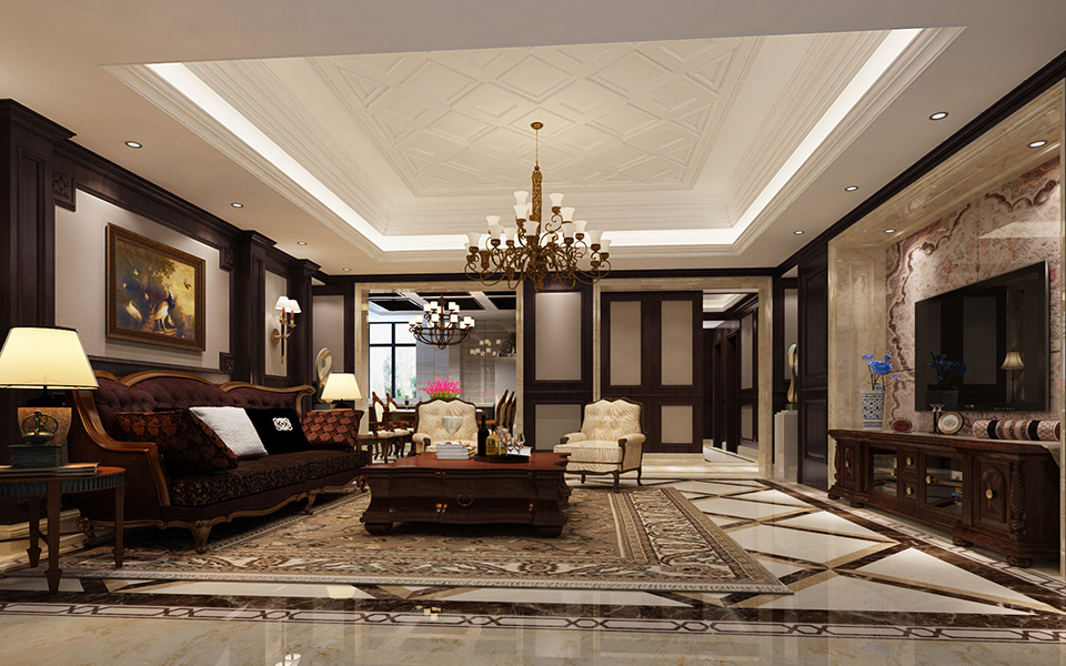 家居 装修 家装 设计 美式 客厅图片来自壹品装饰在北辰定江洋的分享