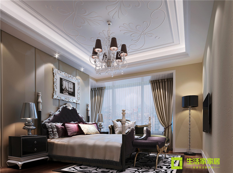 卧室图片来自天津生活家健康整体家装在天房天拖欧式风格装修案例解析的分享