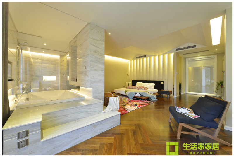卧室图片来自天津生活家健康整体家装在旭辉御府新中式风格案例赏析的分享