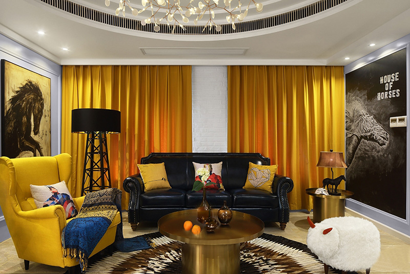 混搭 三居 臻园 客厅图片来自一道伍禾装饰设计师杨洋在美式混搭软装设计的分享