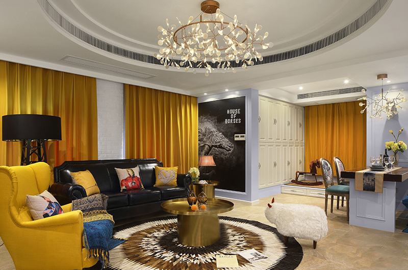 混搭 三居 臻园 客厅图片来自一道伍禾装饰设计师杨洋在美式混搭软装设计的分享
