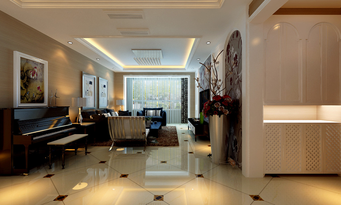 客厅图片来自北京居然元洲装饰在中信府160平现代简约风格的分享