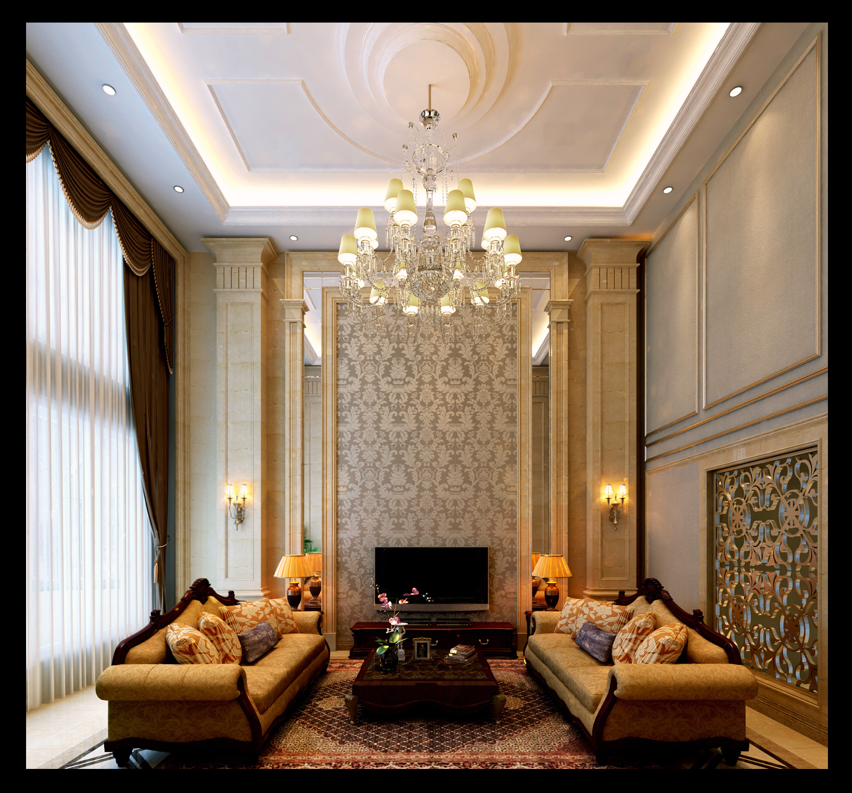 二居 混搭 简约 欧式 白领 旧房改造 80后 小资 客厅图片来自北京居然元洲装饰在蓝岸丽舍360平新装饰主义的分享