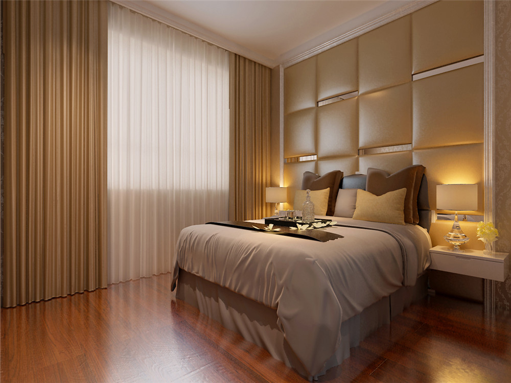 欧式 三居 白领 80后 小资 混搭 卧室图片来自沈阳林凤装饰装修公司在汇邦克莱枫丹-欧式-三居的分享