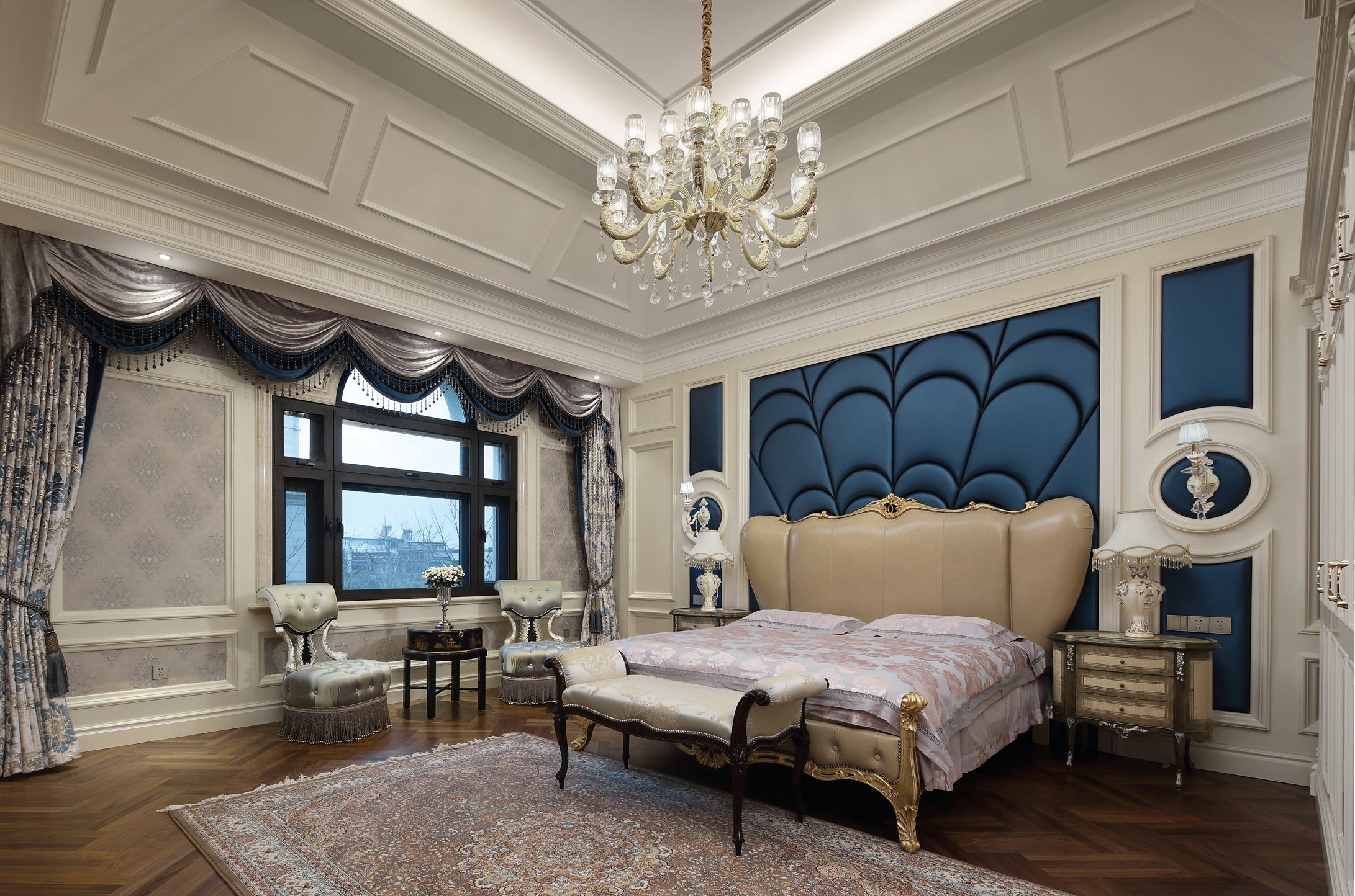 卧室图片来自JingYiPrize人居空间设计大赛在陈熠-万山庭院（尊·享）的分享