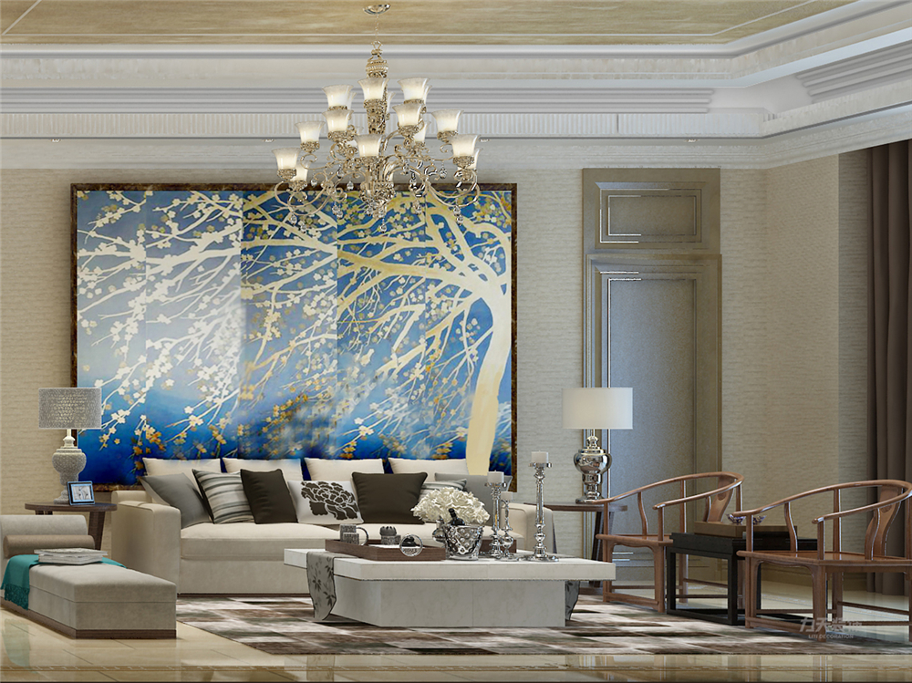 三居 欧式 白领 泰安道 五大院 客厅图片来自阳光力天装饰在力天装饰-泰安道五大院173㎡的分享