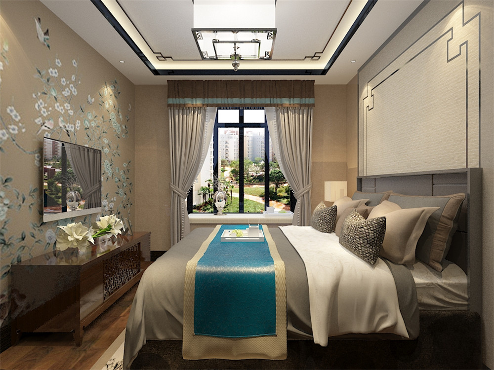 三居 新中式 光华里 卧室图片来自阳光放扉er在力天装饰-光华里-114㎡的分享