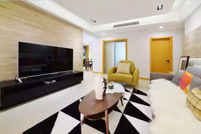 简约 三居 客厅图片来自实创装饰上海公司在120㎡简约休闲风，舒适好房子的分享
