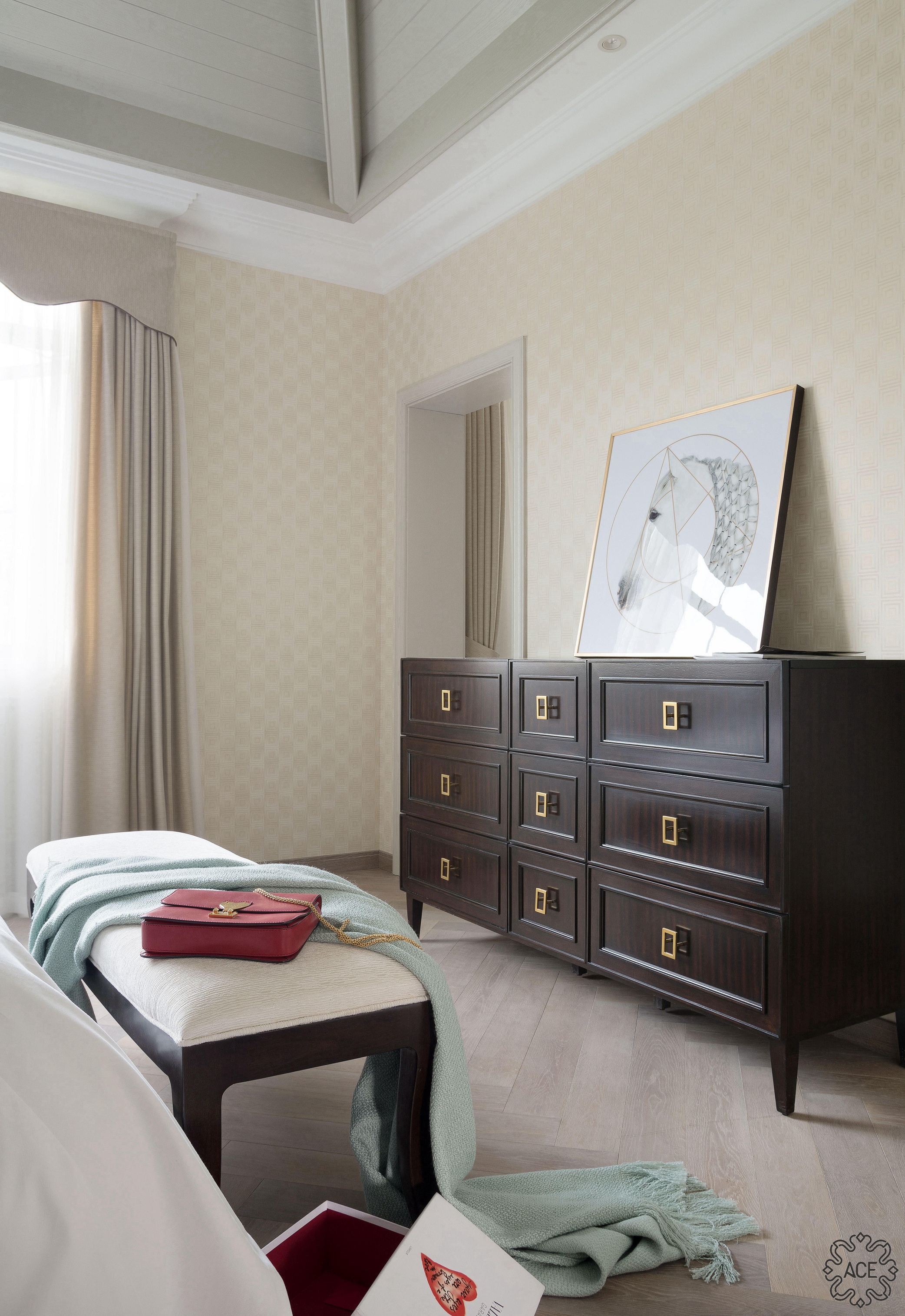 别墅 混搭 健康住宅 优雅 清新 卧室图片来自谢辉室内定制设计服务机构在空间的温情与善意的分享