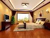 主卧室：为老人用房，整体做的简单清爽，又有中式的元素，以淡色为主。