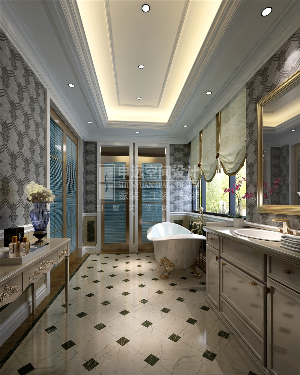 上海院子 别墅 欧式 申远 装修 设计 卫生间图片来自申远-小申在上海院子 古典欧风的分享