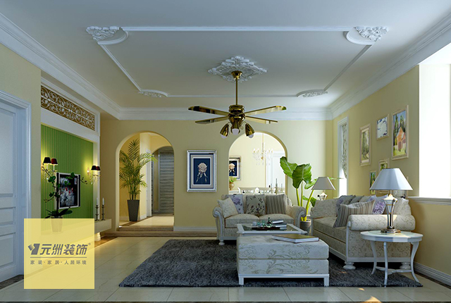 别墅 地中海 客厅图片来自居然元洲装饰小杨在康城香草天空-350平米 别墅的分享