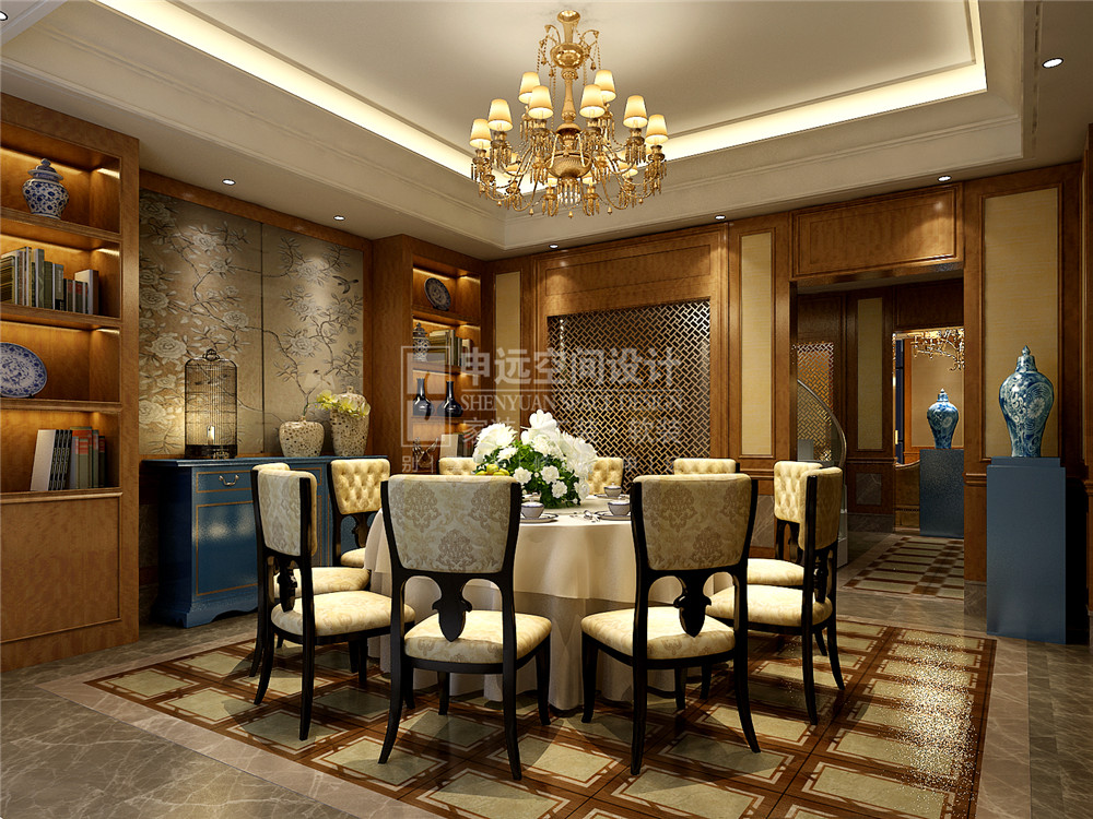 上海院子 别墅 欧式 申远 装修 设计 餐厅图片来自申远-小申在上海院子 古典欧风的分享