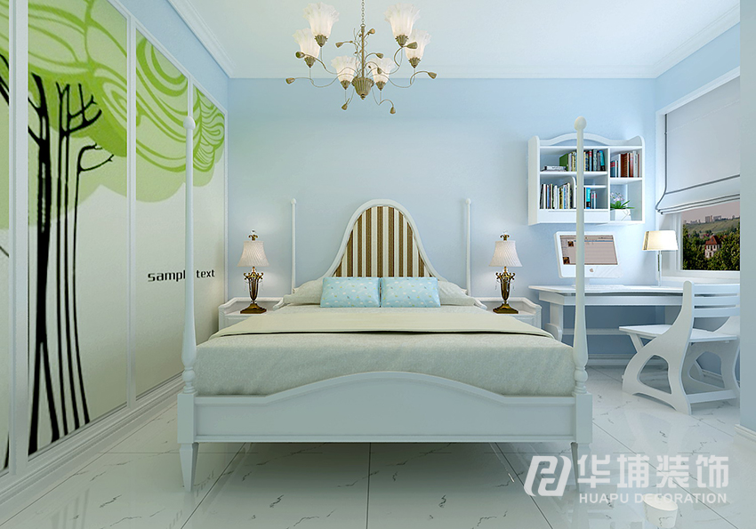 简约 二居 白领 80后 卧室图片来自上海华埔装饰-laird在金沙湖高尔夫观邸89平现代简约风的分享
